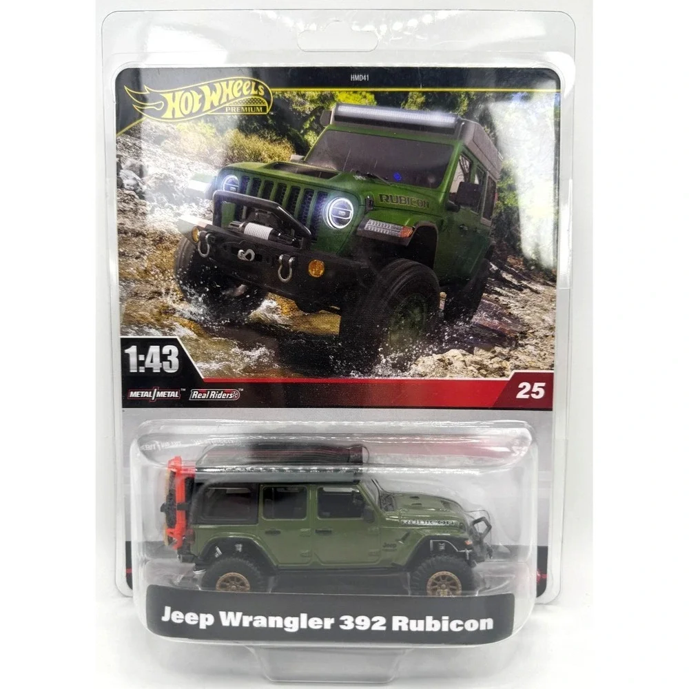 2025 Hot Wheels Premium Jeep Wrangler 392 Rubicon 1:43 Scale Green Diecast HMD41